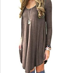 NWT Long sleeve flowy T-shirt dress— size S